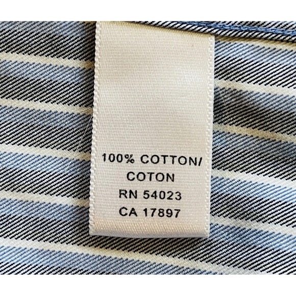 Lot of 3 Button Up Dress Shirts Mens Large Blue 100% Cotton Long Sleeves - Picture 9 of 13